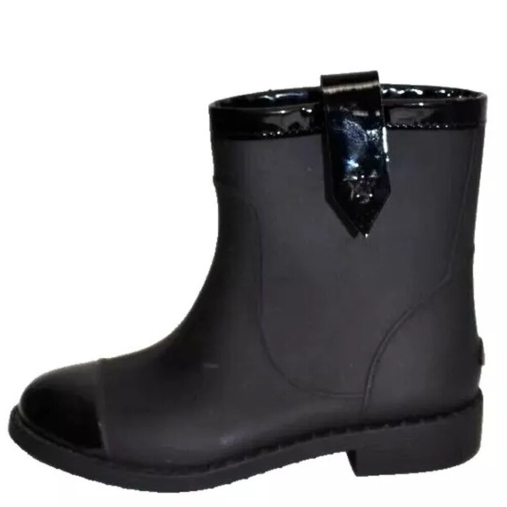Jimmy Choo Edie Rain Boots Black Size 37 DD445 - Picture 3 of 6